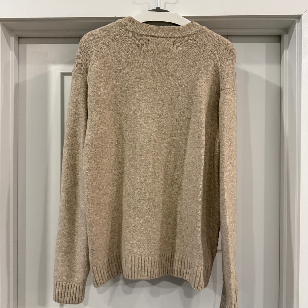 Abercrombie & Fitch x Budweiser Tan Crewneck Sweater with Horse and Tree Design - Picture 2 of 2